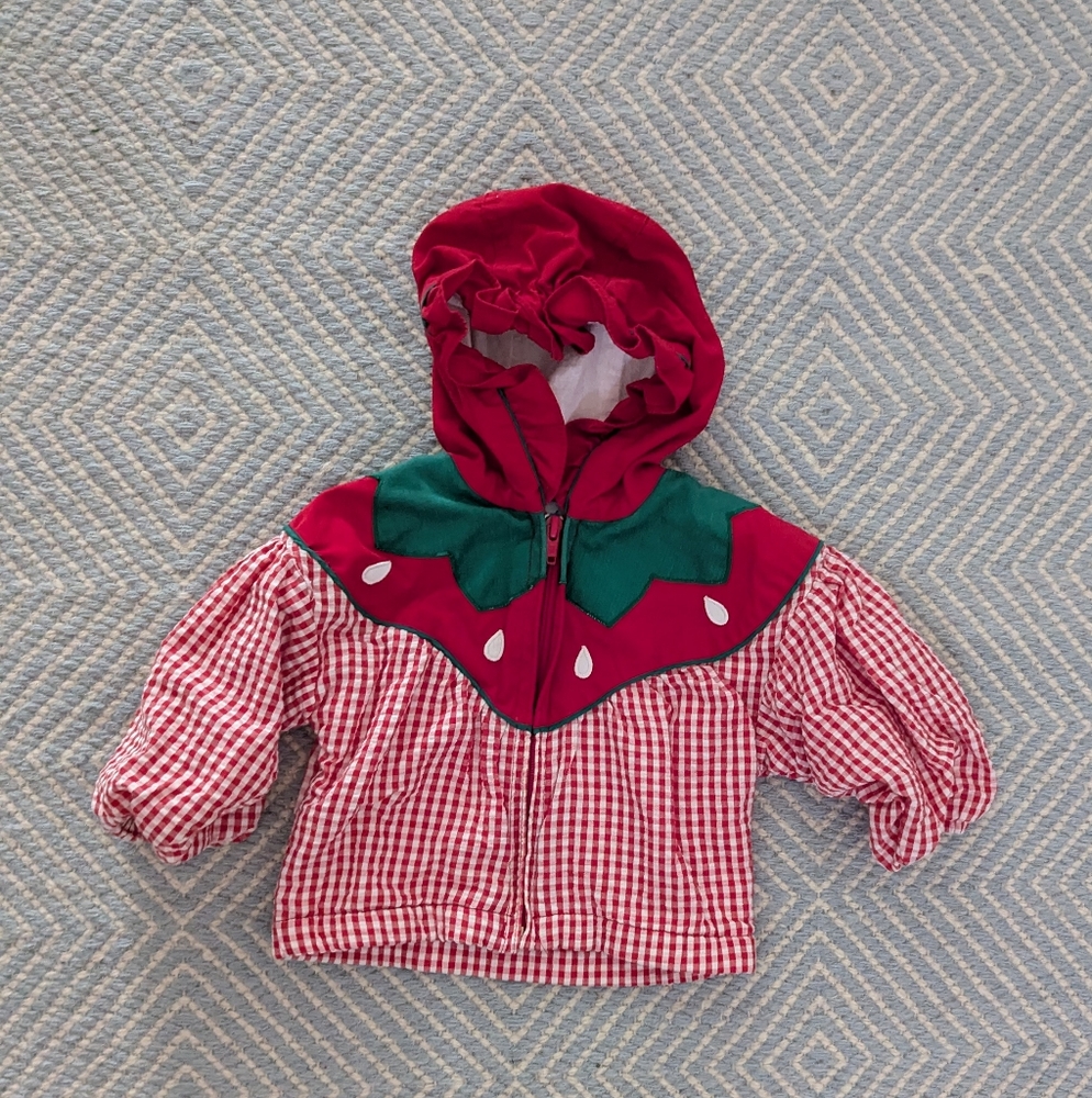 Vintage Carter's 6-9m Strawberry Gingham Jacket